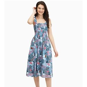 Kate Spade Casual Garden Posy Smocked Dress